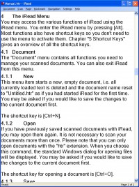Bild på arbetsytan i iRead