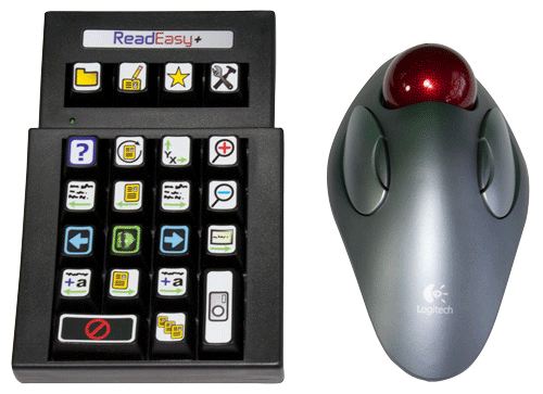 Bild på knappsats och styrkula