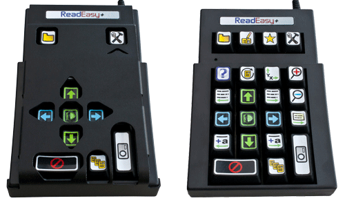 Bild på knappsatser med och utan överlägg