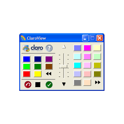 Bild på ClaroView verktygsknappar.