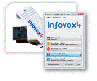 Bild på logga och USB-minne